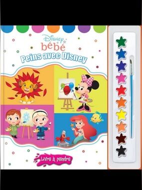 “Bébé peins avec Disney” Livre Disney à Peindre - Disney Kids Paint Book